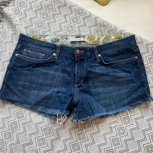 Joe’s Jeans Ex-Lover Cutoff Denim Shorts Women’s 31 Raw Hem Medium Wash